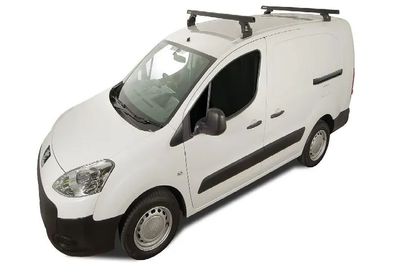 2 Barras de techo Rhino Rack Heavy Duty Negras CITROEN Berlingo II 4dr Van 09 to 18 PEUGEOT Partner