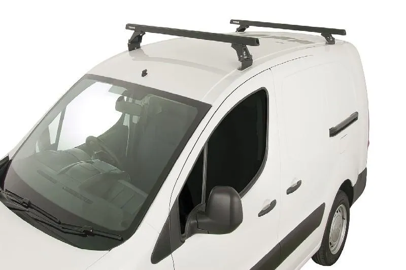 2 Barras de techo Rhino Rack Heavy Duty Negras CITROEN Berlingo II 4dr Van 09 to 18 PEUGEOT Partner
