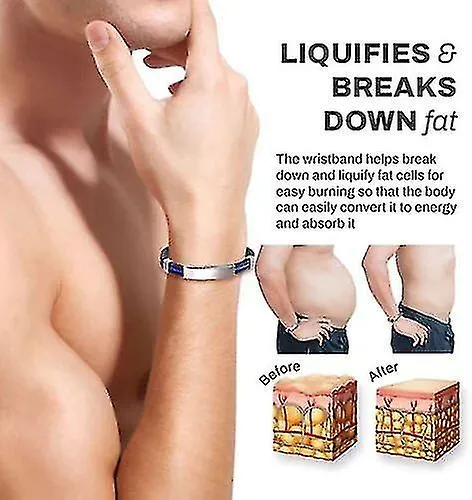 2x Titanium Detox Lymphunclog Wristband Hombres pulseras magnéticas para la energía