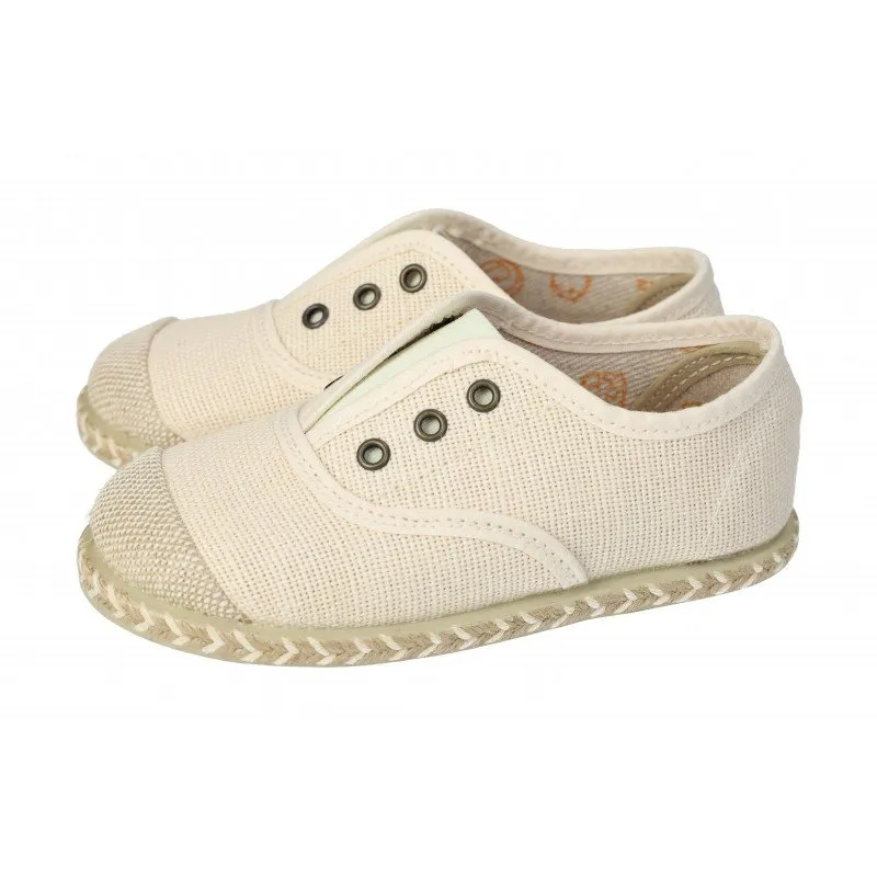 970017 ZAPATILLAS DE LINO COLOR CRUDO