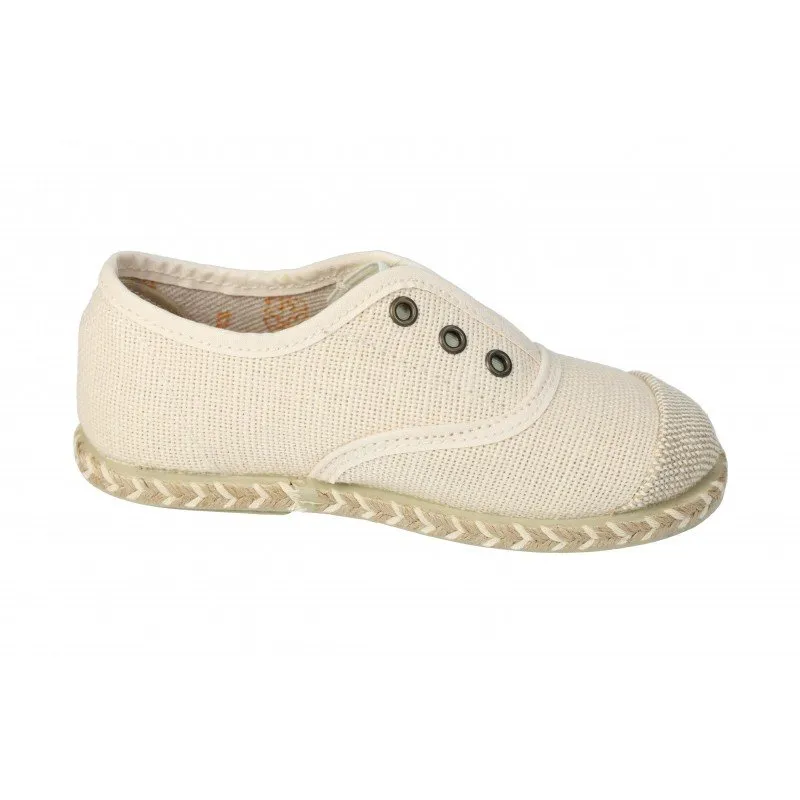 970017 ZAPATILLAS DE LINO COLOR CRUDO