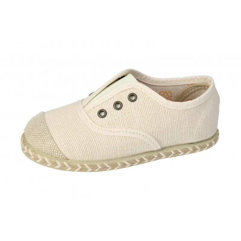 970017 ZAPATILLAS DE LINO COLOR CRUDO