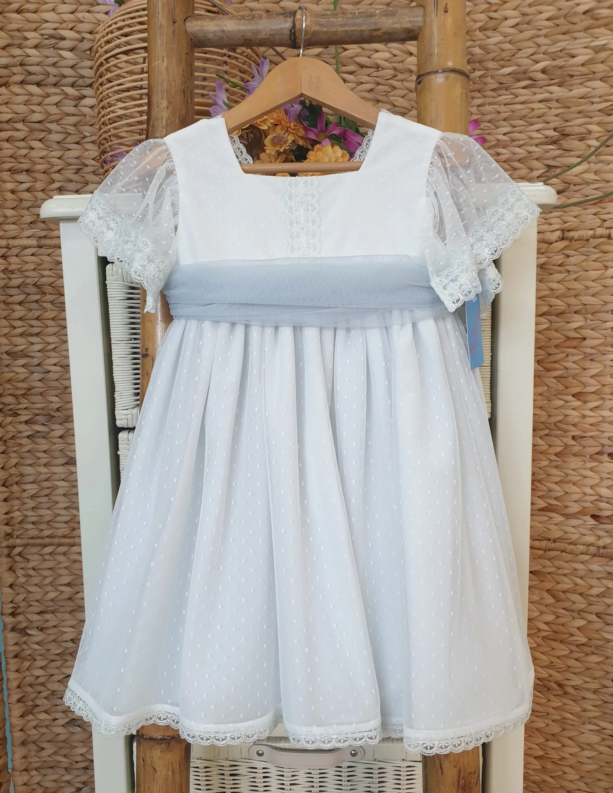 A Vestido niña ceremonia Denisa verde agua R180953
