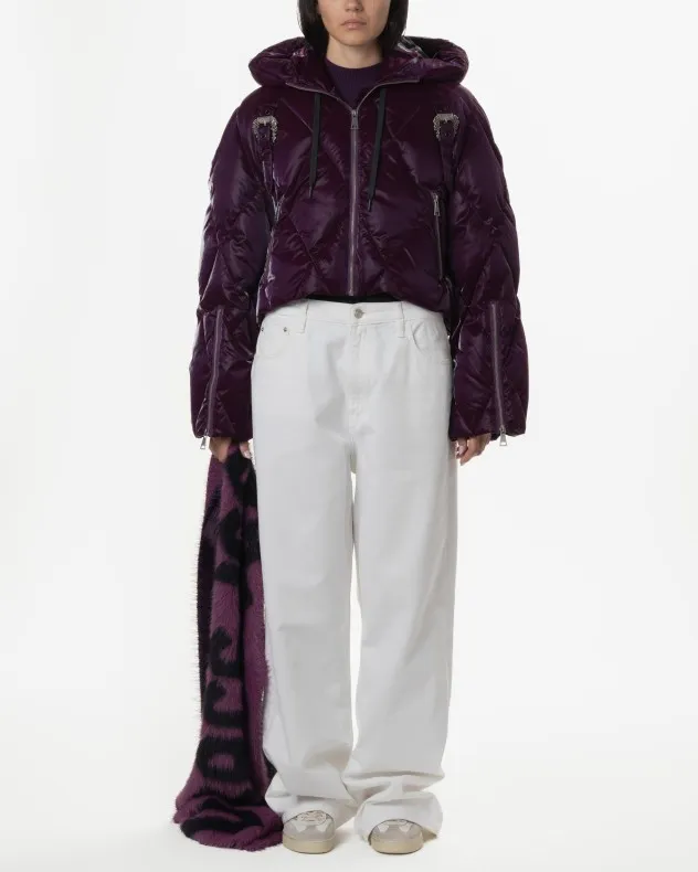Abrigo corto acolchado Versace Jeans Couture 77HAUD14 Morado