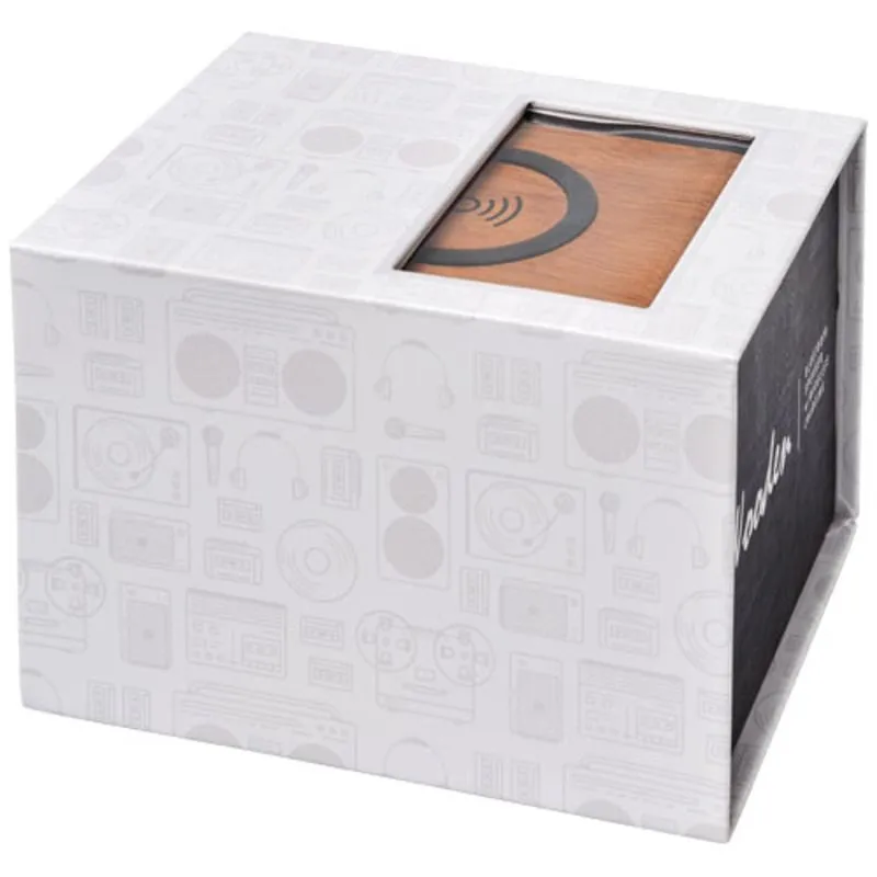 Altavoz personalizable con base de carga inalámbrica Wooden