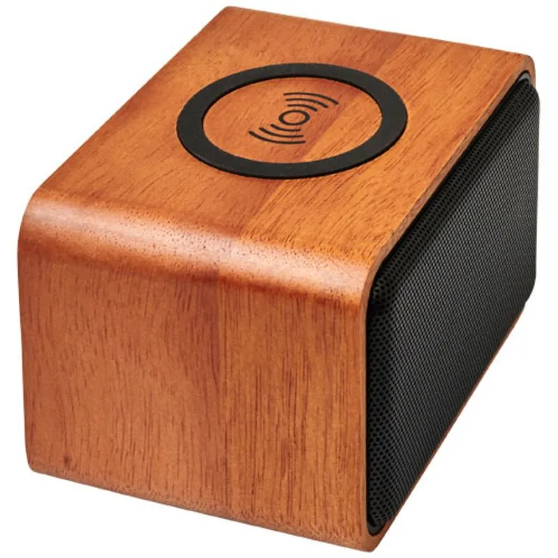 Altavoz personalizable con base de carga inalámbrica Wooden