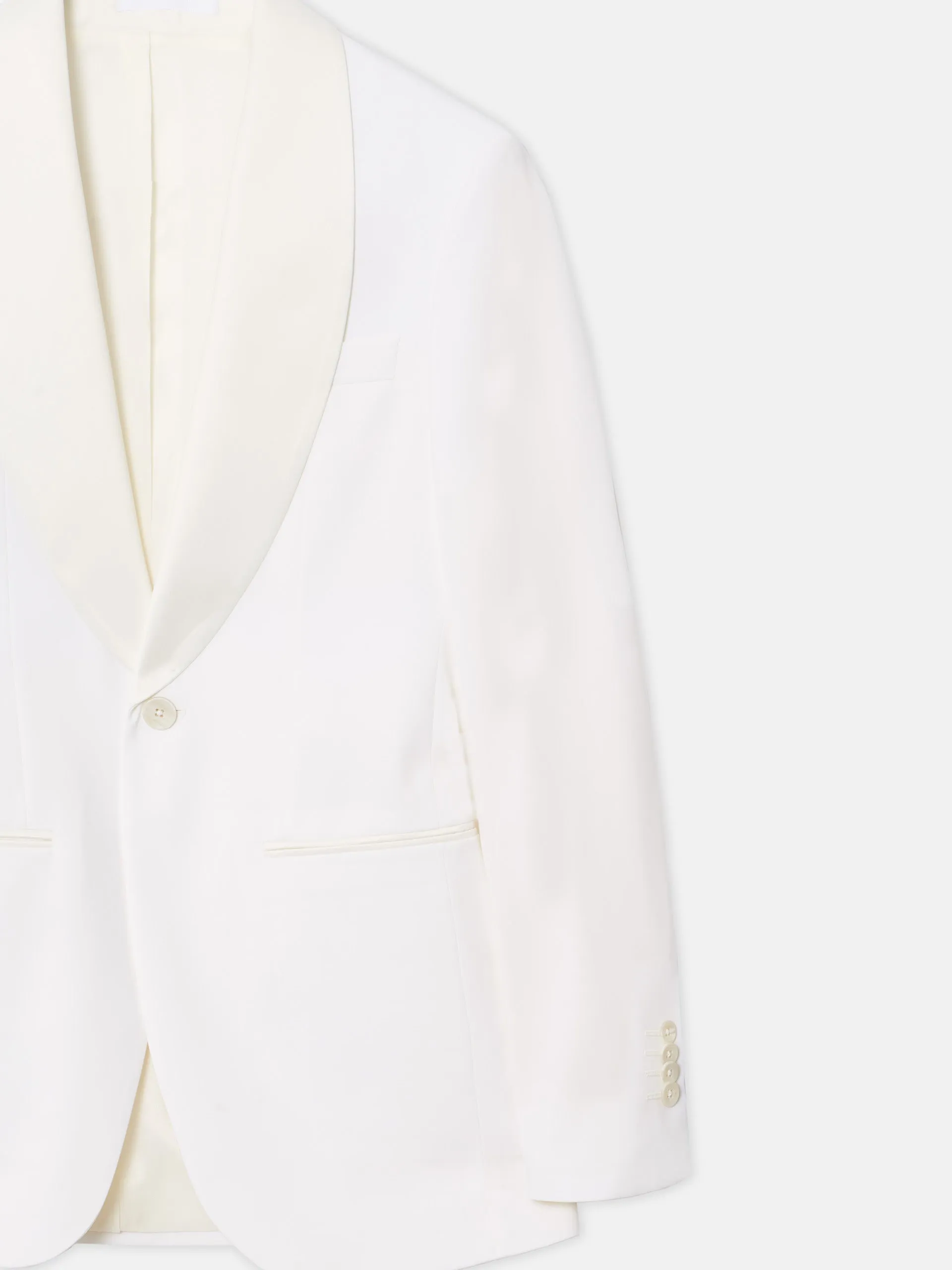 Americana esmoquin silbon blanco