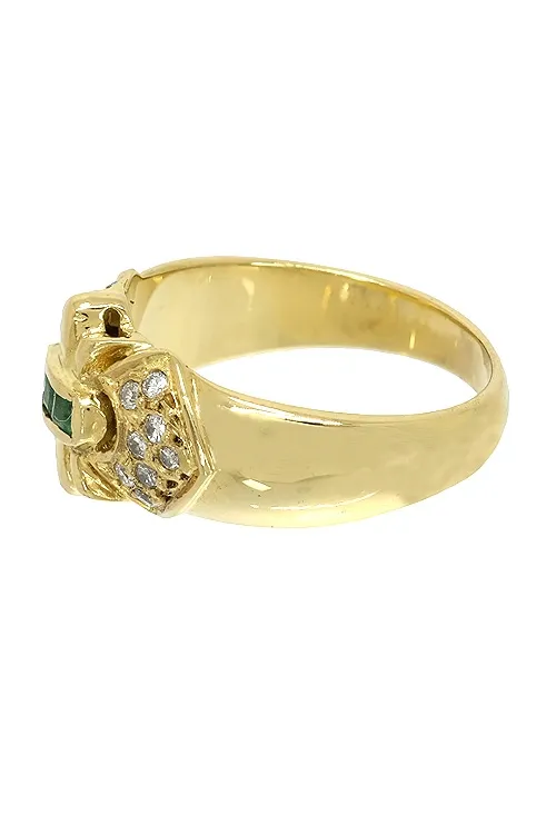Anillo oro amarillo 18 ktes esmeraldas y diamantes 044_6474
