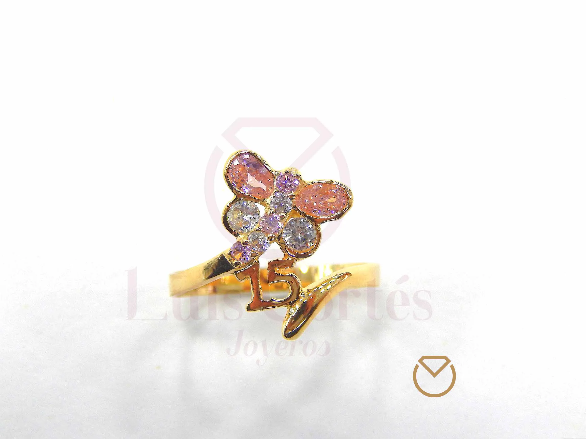 ANILLO QUINCE AñOS ORO LCAQAO30