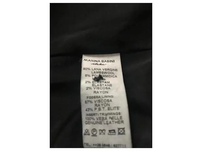 Autre Marque Chaqueta de lana y piel a rayas Marine Babini Negro 