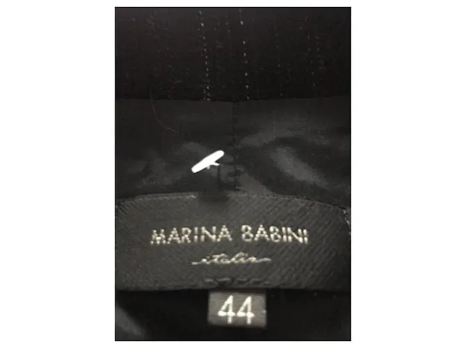 Autre Marque Chaqueta de lana y piel a rayas Marine Babini Negro 