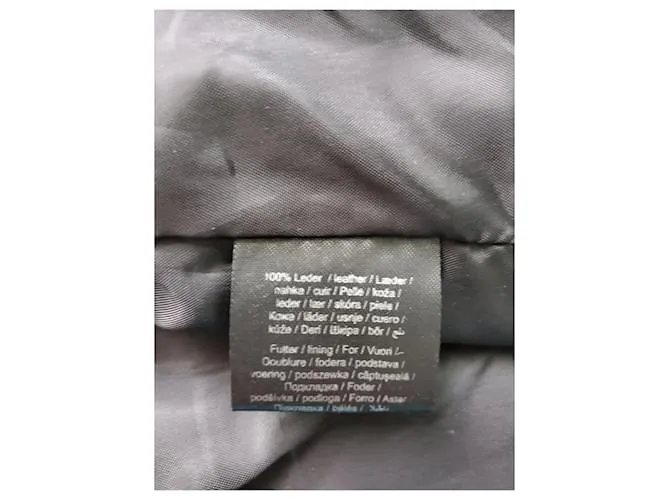 AUTRE MARQUE ISACO & KAWA  VESTIDO CORTO DE TIRANTES DE LENCERíA NEGRA DE CUERO T44 NEGRO 