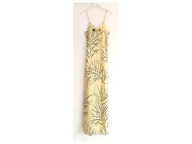 Autre Marque Vestido de seda amarillo con corsage de Rodarte. 