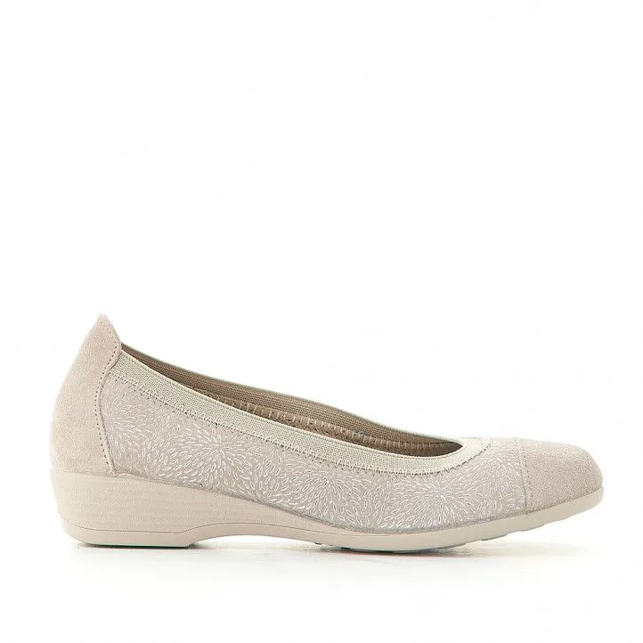 Bailarinas Vulladi con cuña y color crema