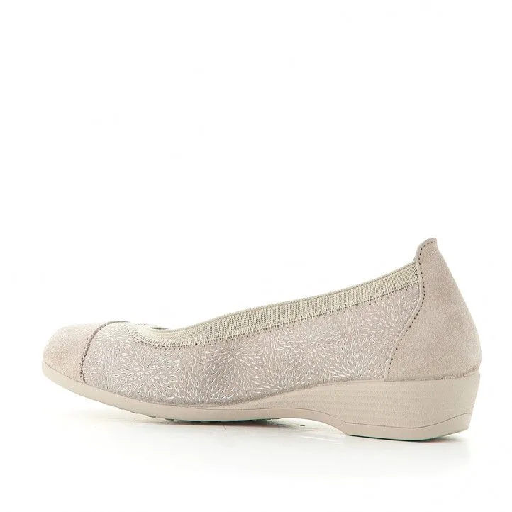 Bailarinas Vulladi con cuña y color crema