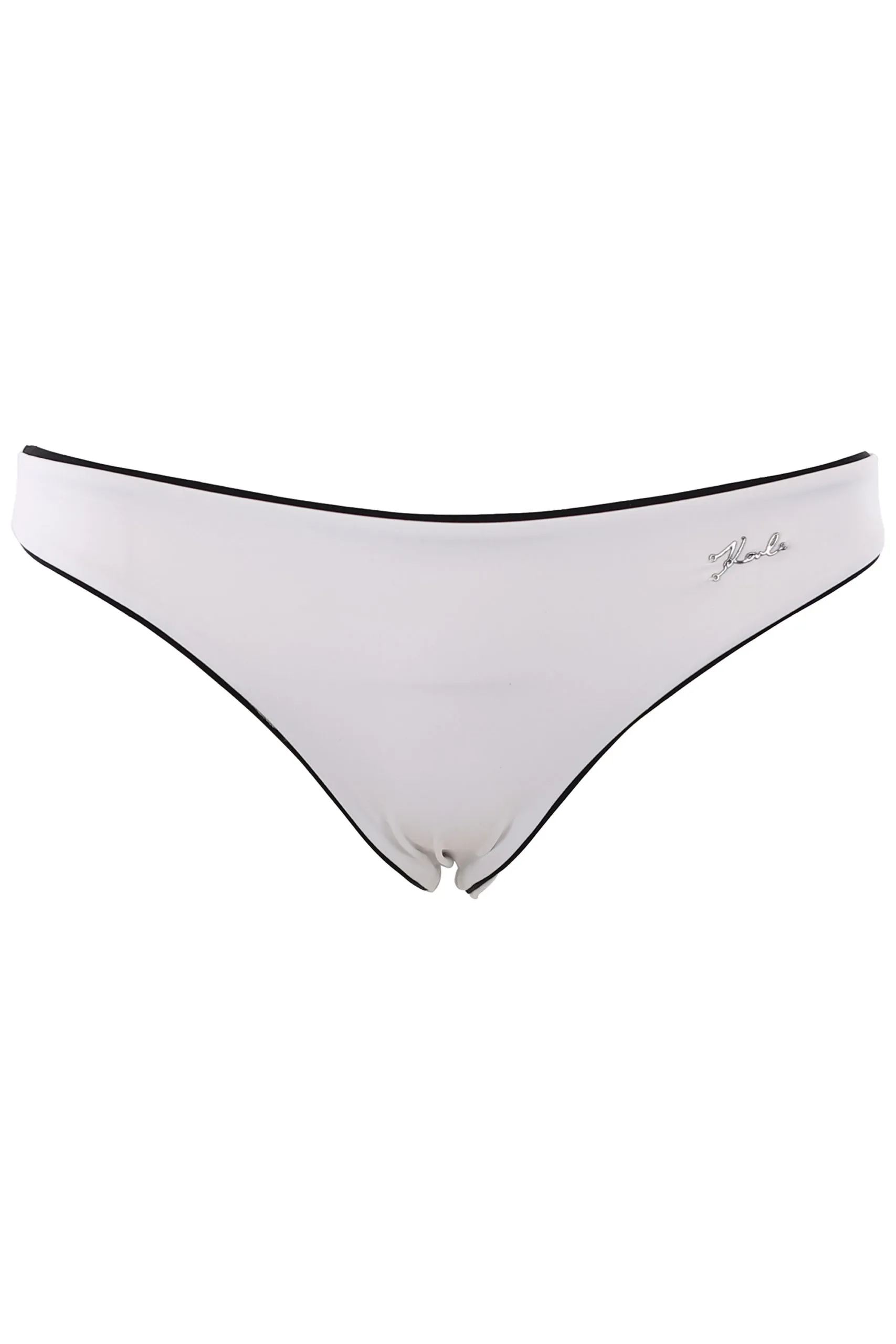 Bañador bicolor blanco y logo 