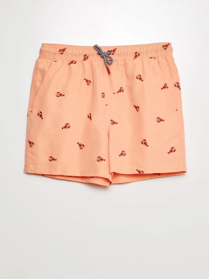 BAñADOR CON ESTAMPADO  NARANJA