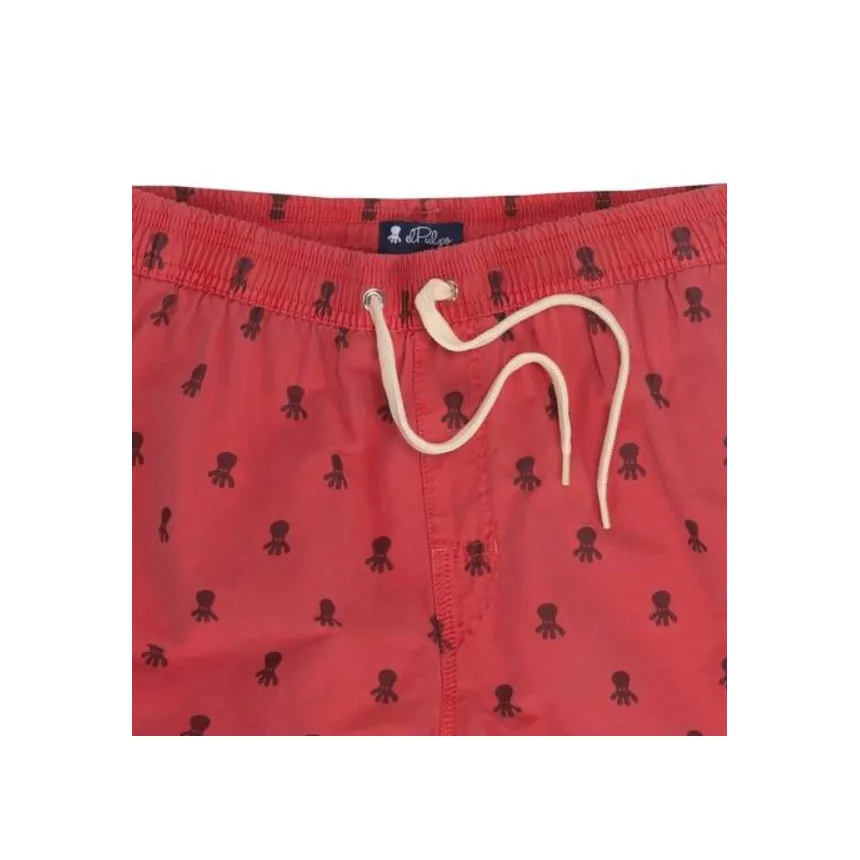 Bañador El Pulpo All Over Para Niños En Rojo