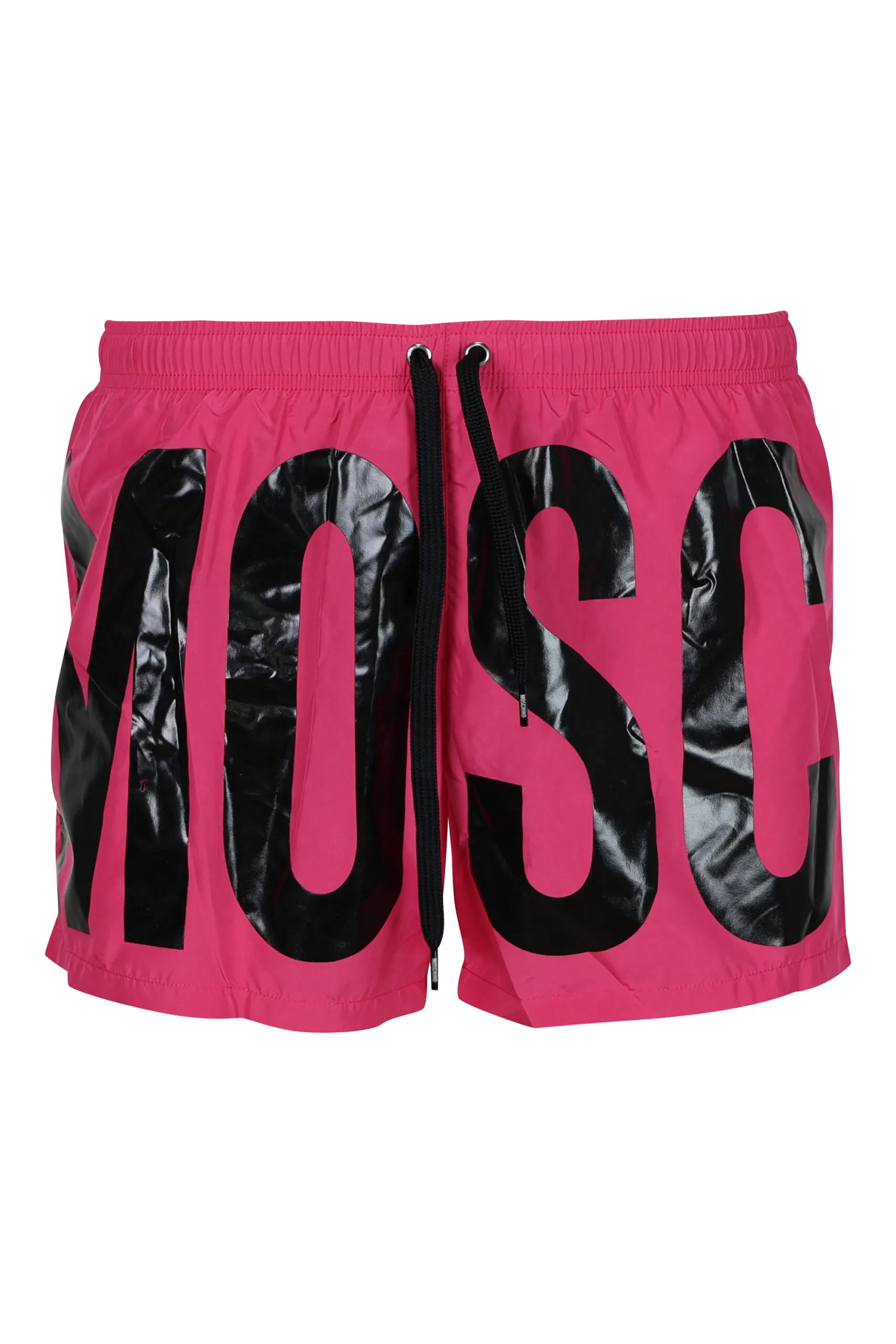 Bañador fucsia con maxilogo negro