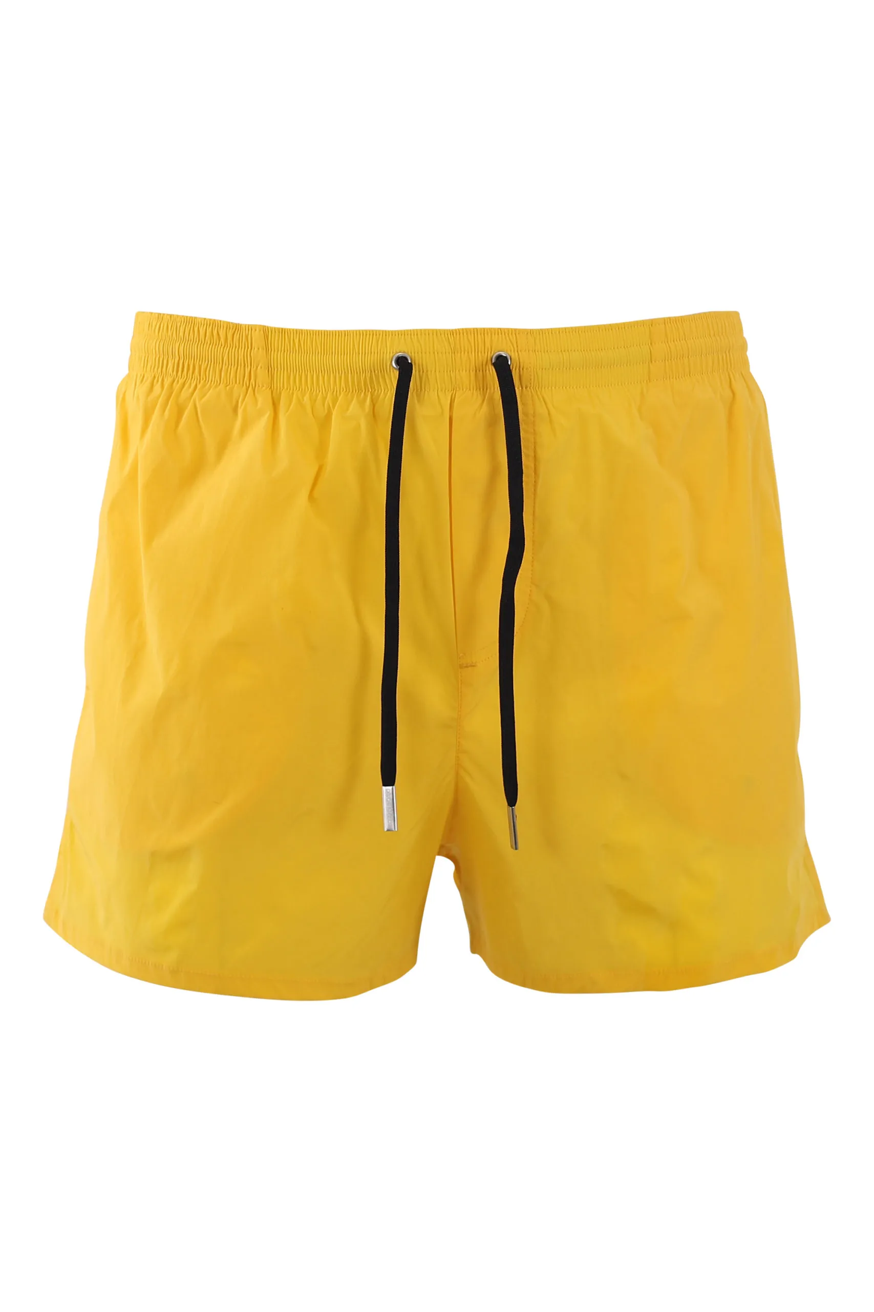 Bañador midi amarillo con logo 