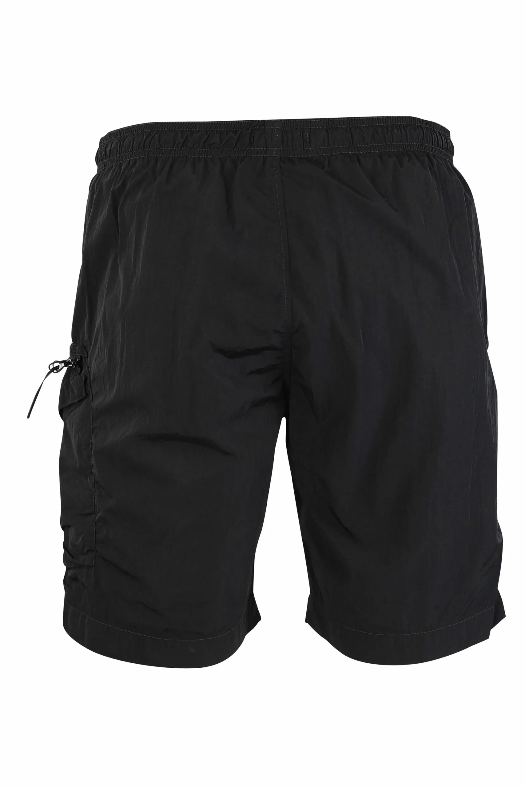 Bañador negro estilo cargo con minilogo circular
