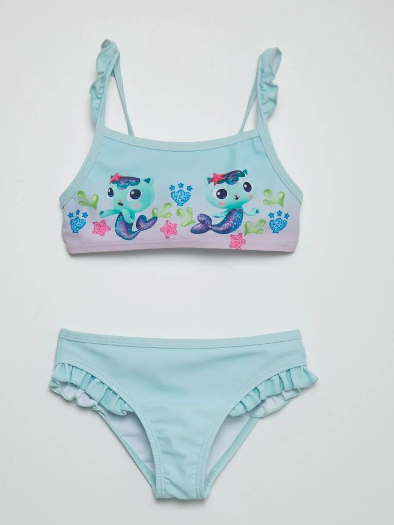 BAñADOR 'LA CASA DE MUñECAS DE GABBY'  2 PIEZAS  AZUL
