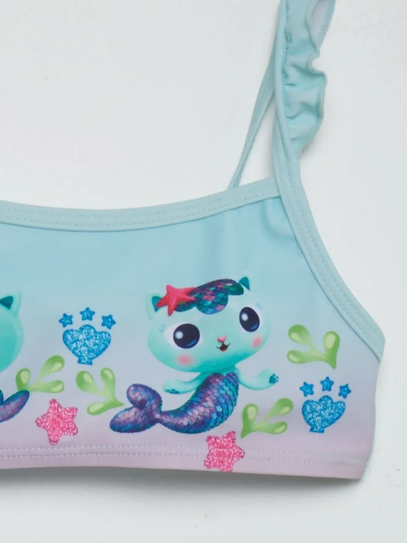 BAñADOR 'LA CASA DE MUñECAS DE GABBY'  2 PIEZAS  AZUL
