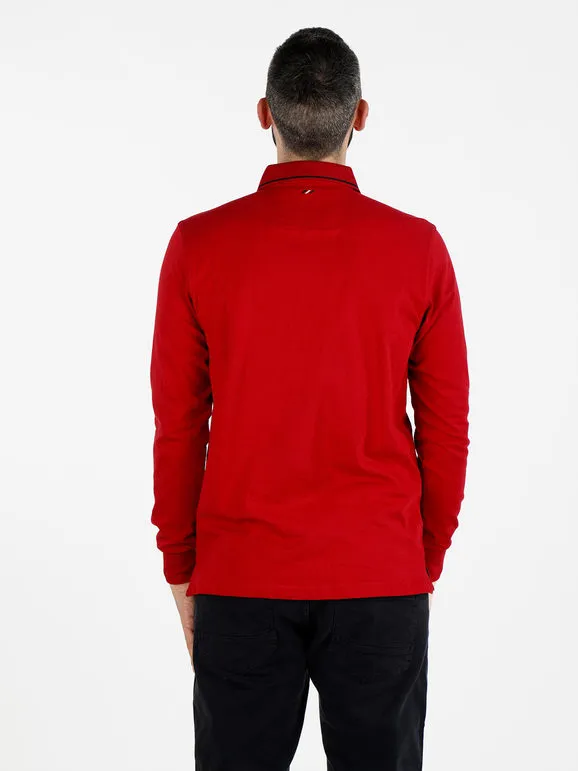 Be Board Polo de hombre de algodón de manga larga