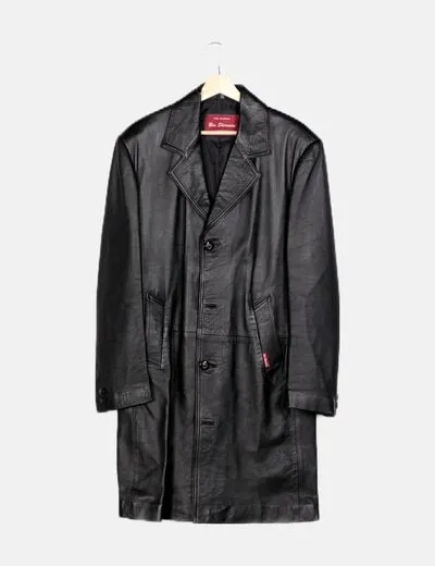 Ben Sherman Abrigo negro botones