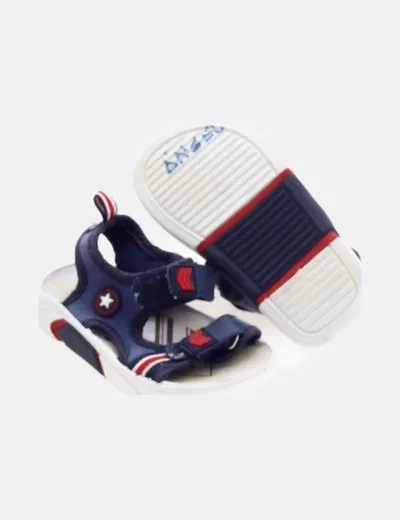 Beppi Sandalia azul velcro