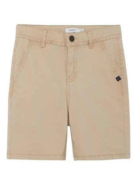 Bermuda Name It Silas Slim Long Beige para Niño