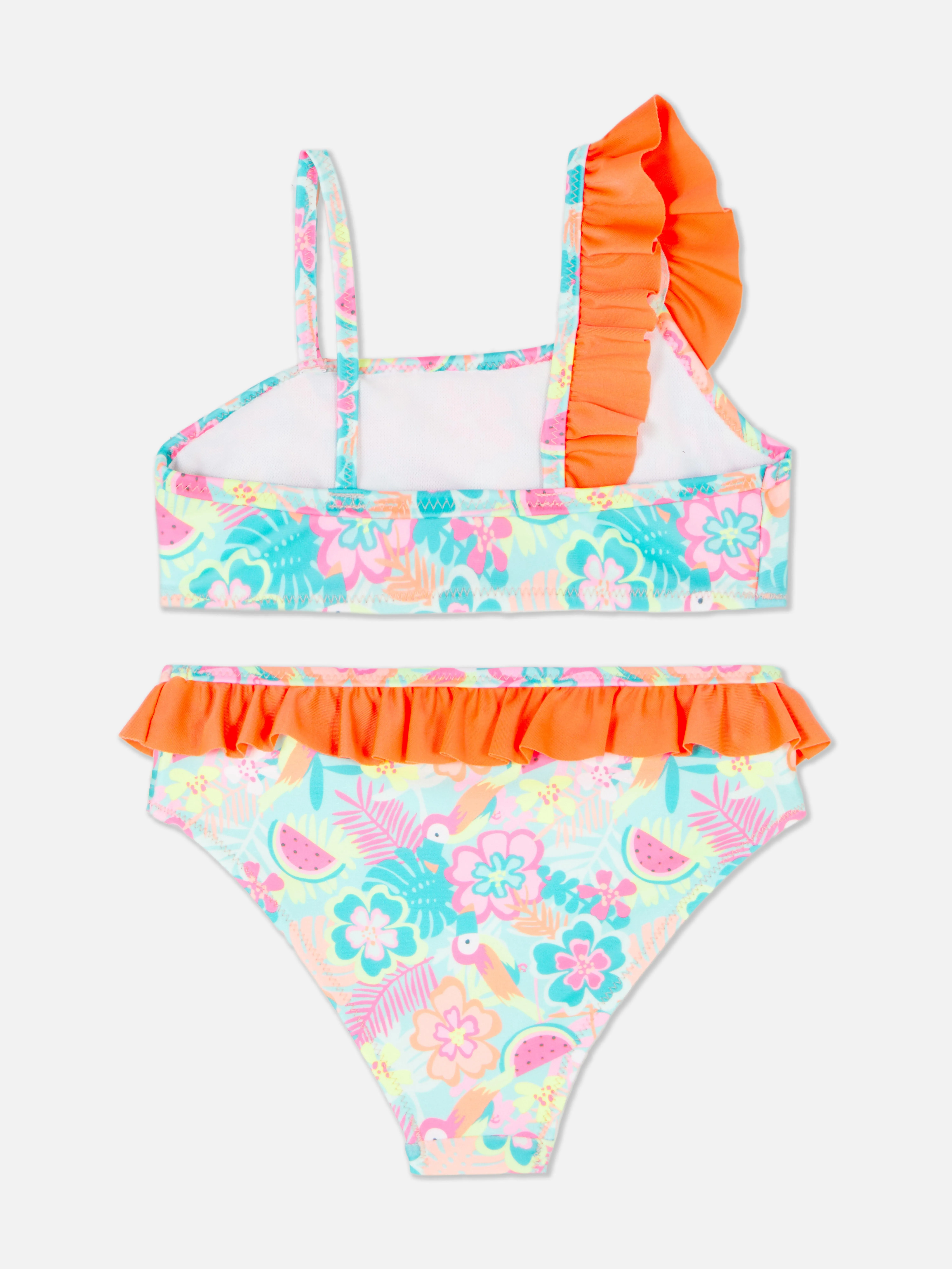 Bikini tropical con volantes