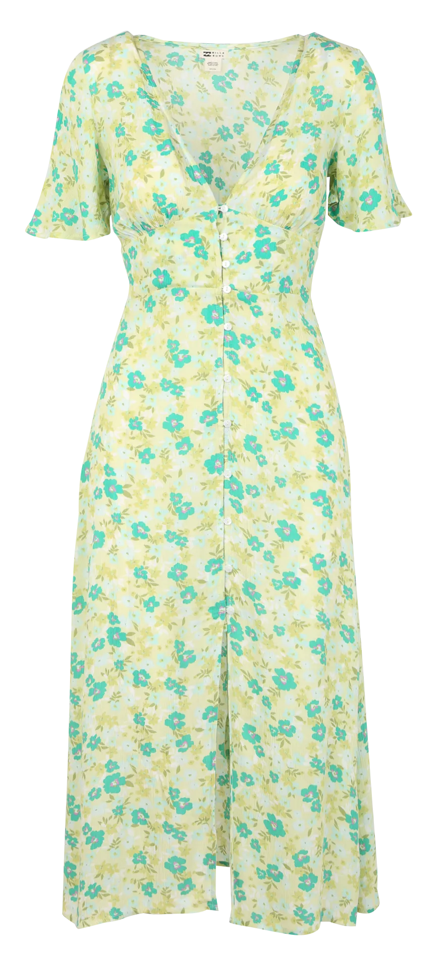 BILLABONG YOUR GIRL  VESTIDO MIDI CON CUELLO DE PICO Y ESTAMPADO FLORAL EN MULTICOLOR