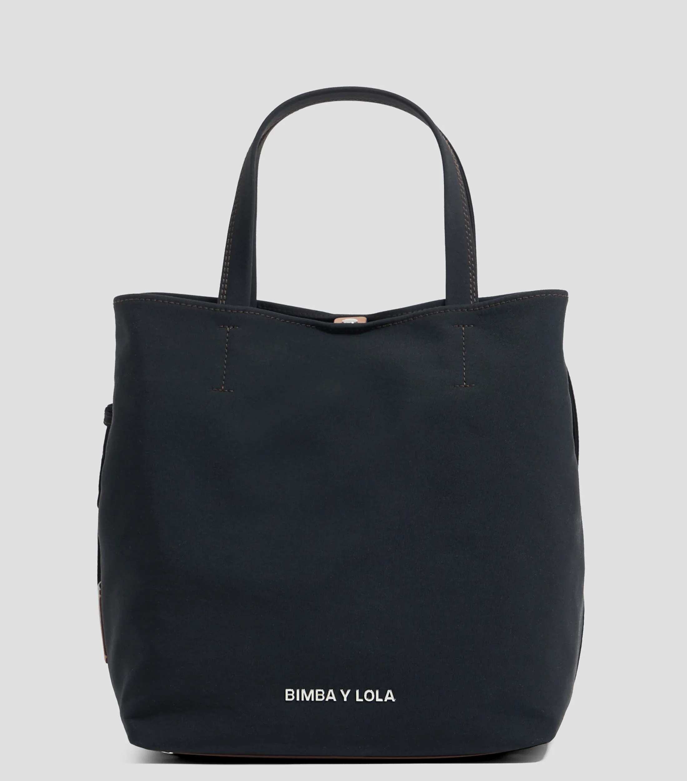 Bimba y Lola Bolso Tote Antracita Chihuahua con logo Mujer