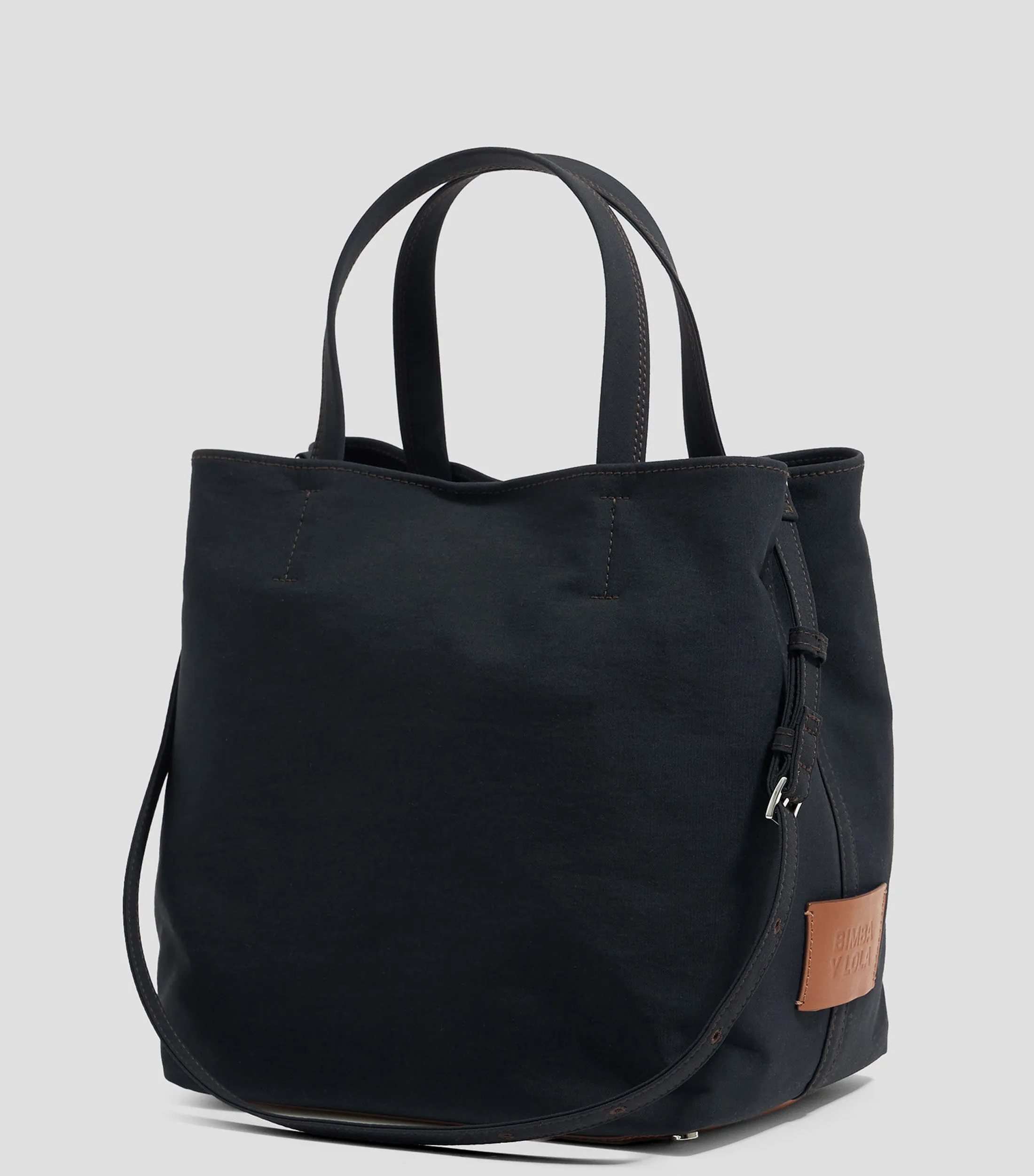 Bimba y Lola Bolso Tote Antracita Chihuahua con logo Mujer