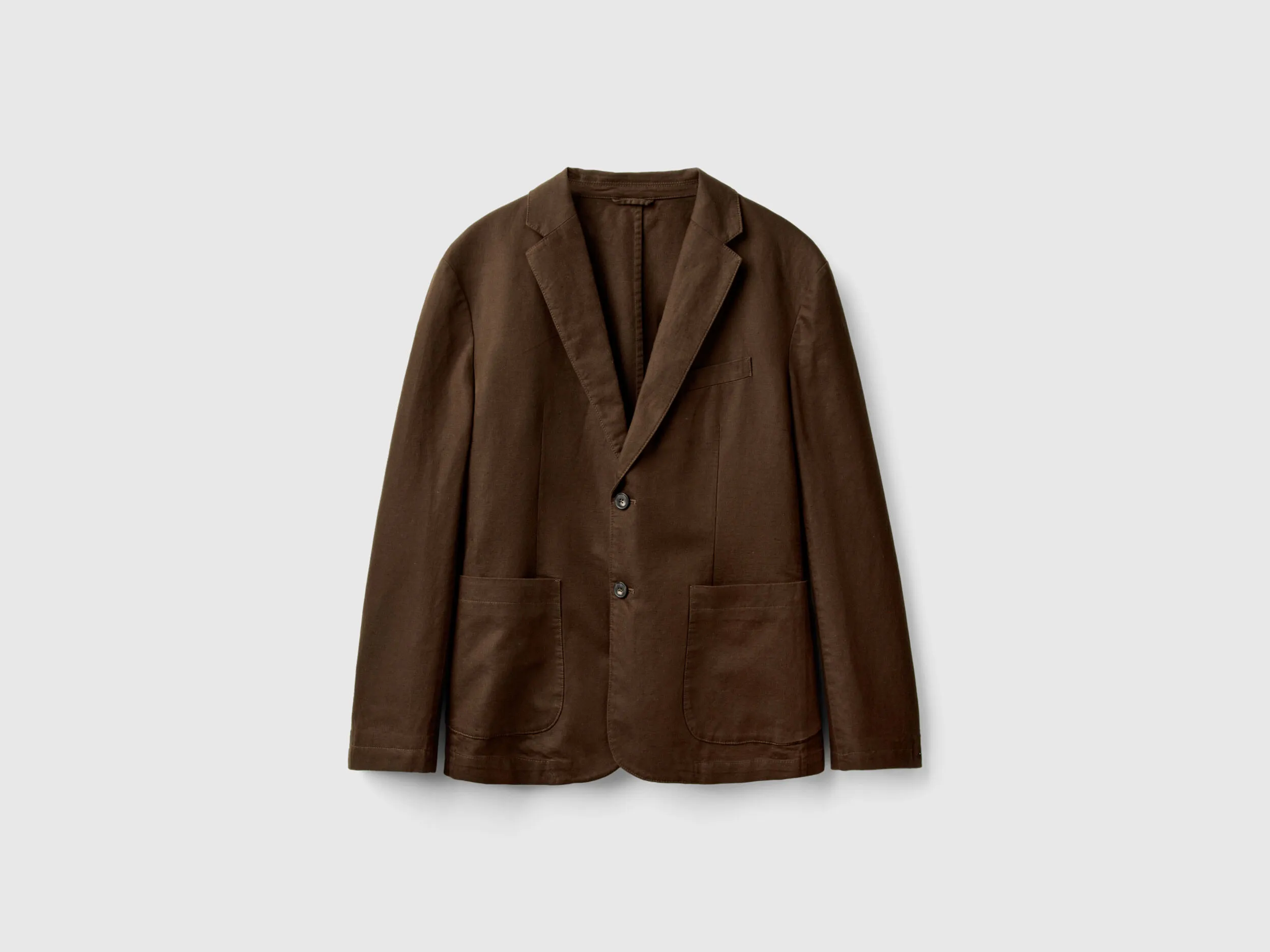 Blazer slim fit de lino mixto