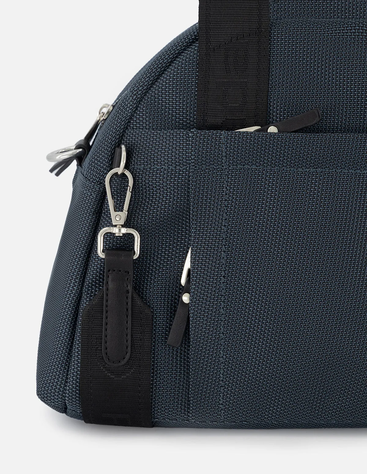 Bolso bowling de nylon para mujer color azul