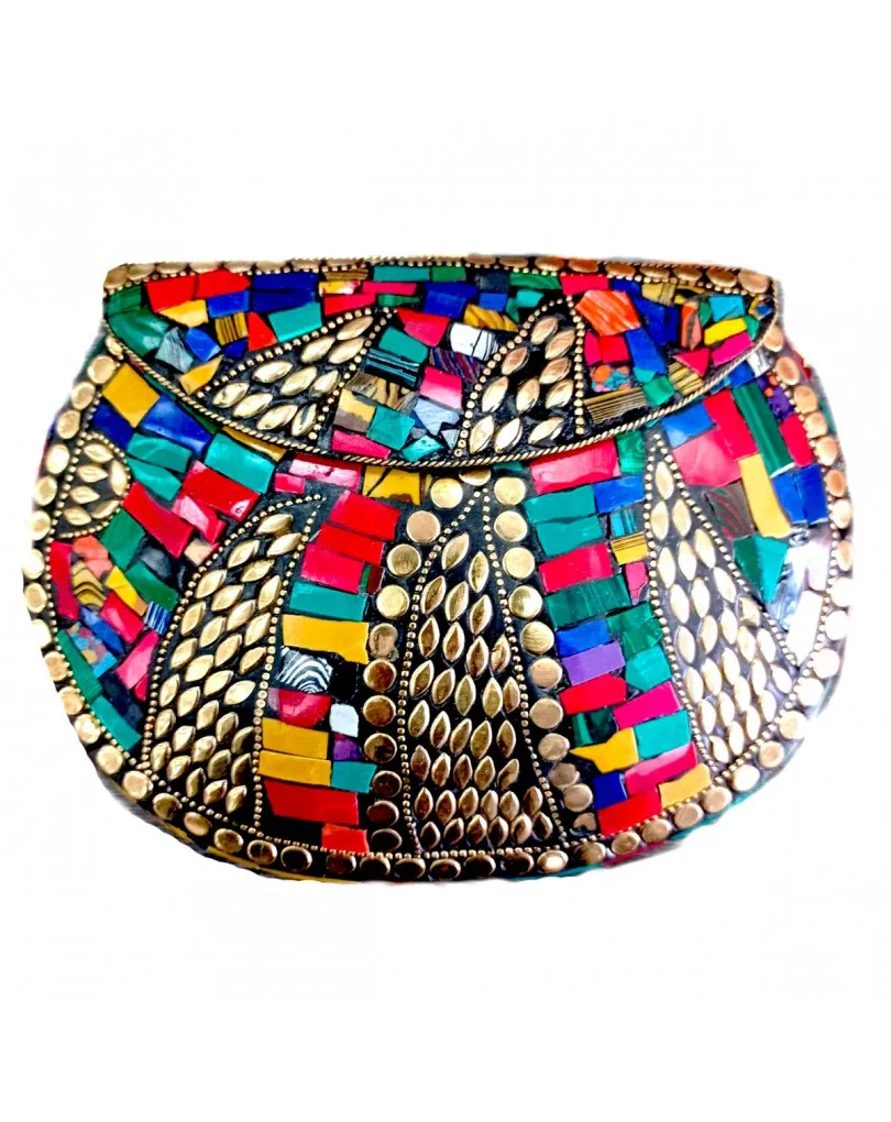 BOLSOS DE FIESTA CON PIEDRAS NATURALES EN MOSAICO