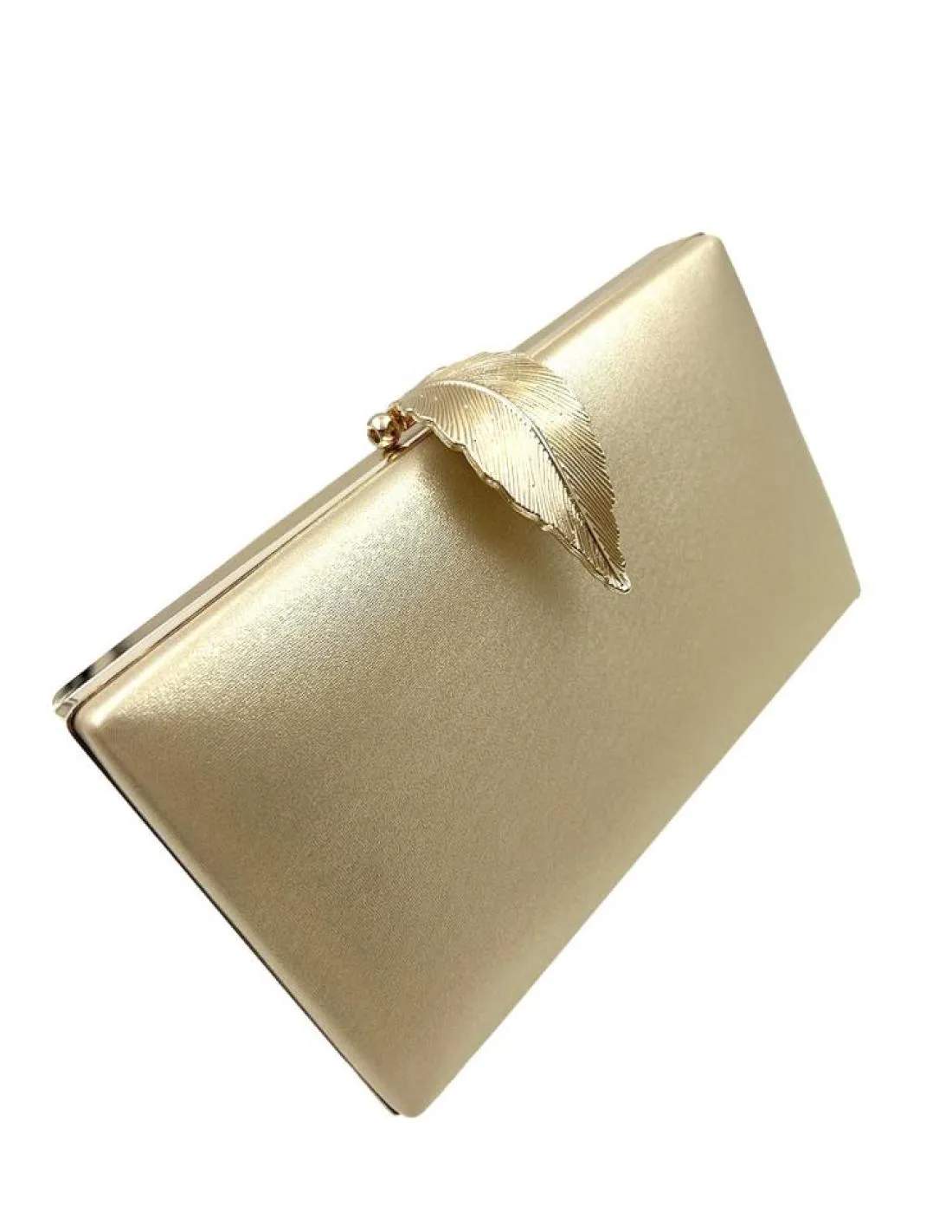 BOLSOS DE FIESTA DORADOS CON ORIGINAL CIERRE HOJA