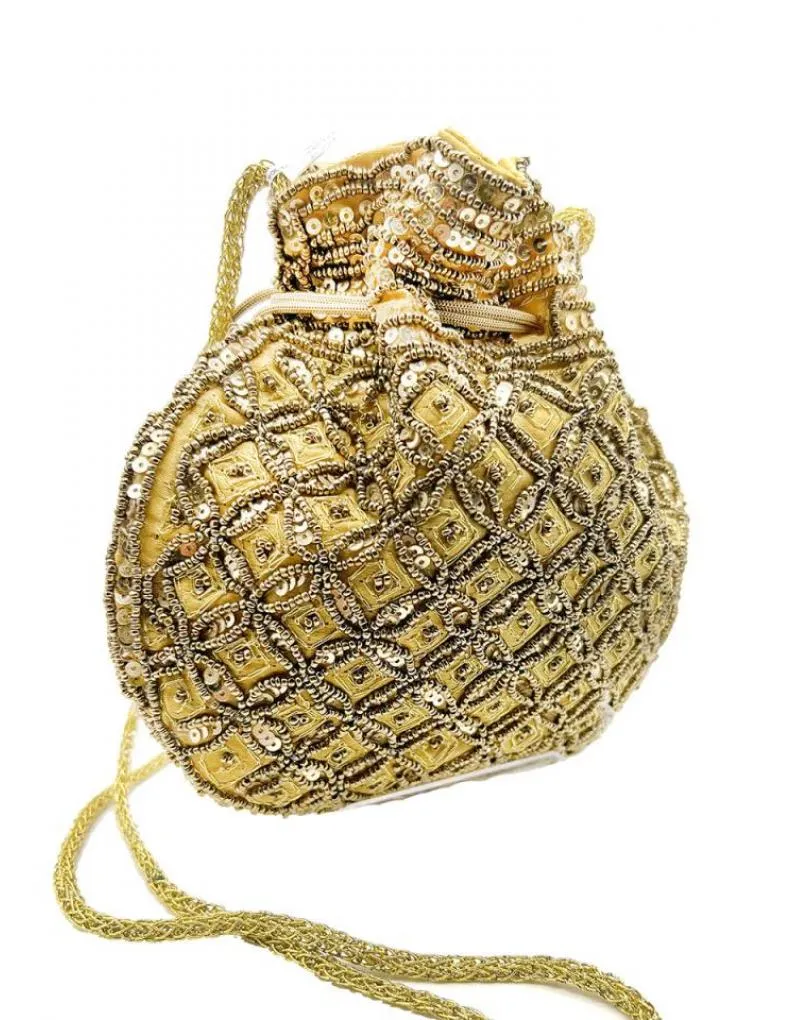 BOLSOS DE FIESTA DORADOS DISEÑO DE ELEGANTE LIMOSNERA