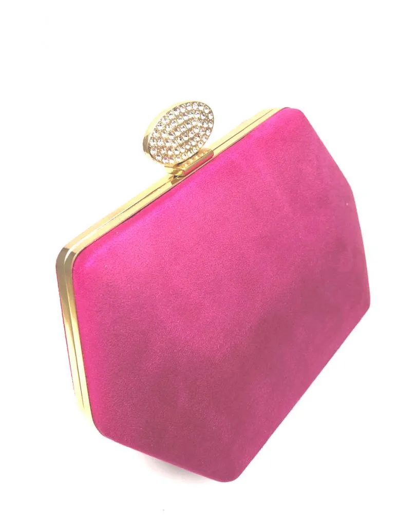 BOLSOS DE FIESTA FUCSIAS CON ORIGINAL DISEÑO GEOMETRICO