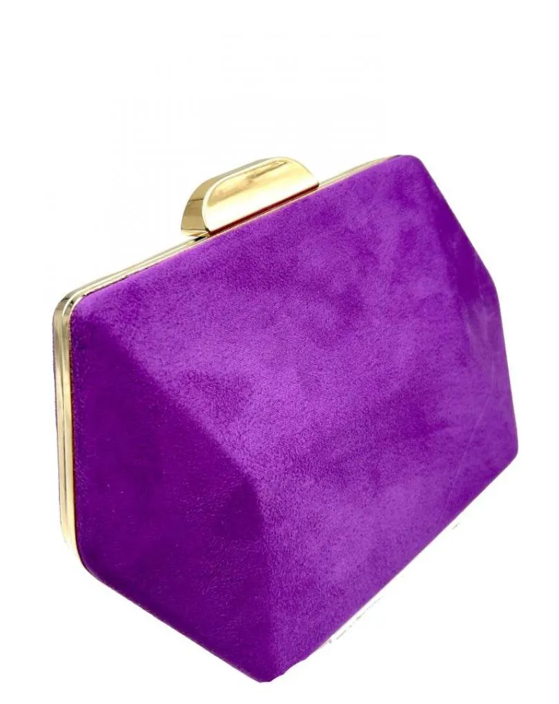 BOLSOS DE FIESTA MORADOS CON ORIGINAL DISEÑO GEOMETRICO