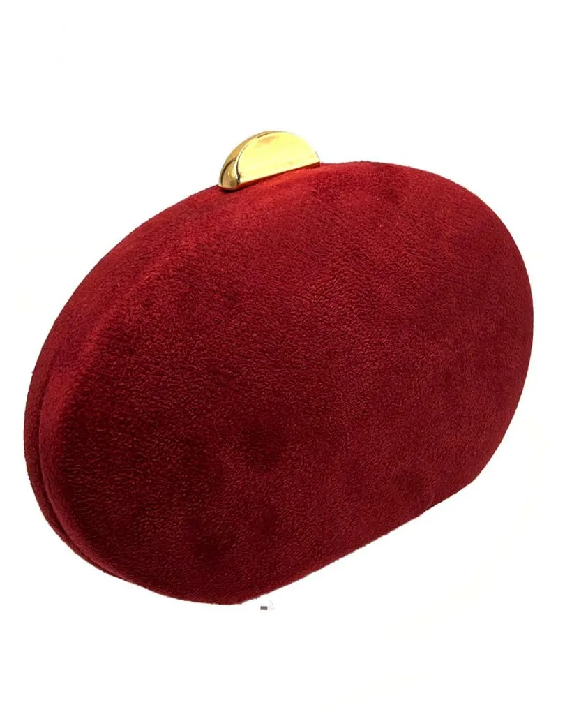 BOLSOS GRANATES DE FIESTA CON ORIGINAL DISEÑO OVALADO