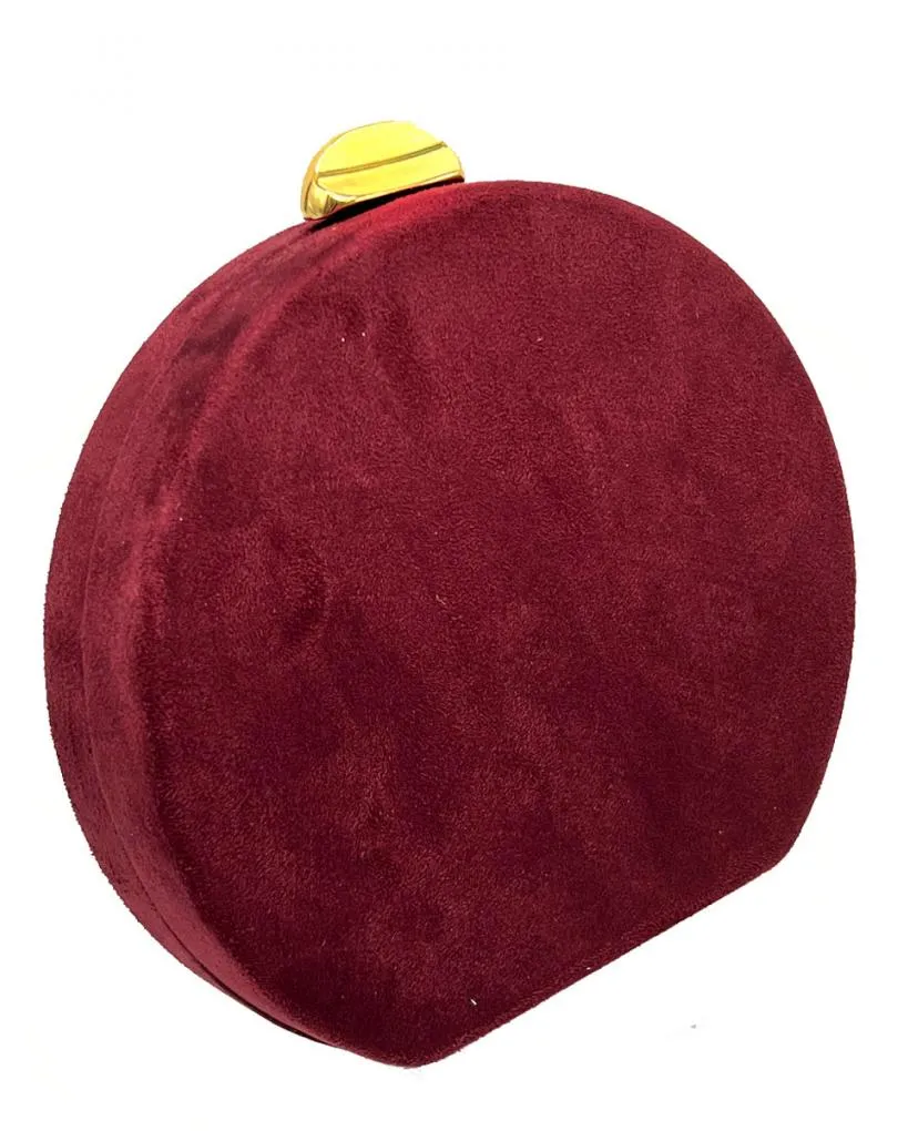 BOLSOS GRANATES DE FIESTA CON ORIGINAL DISEÑO REDONDO