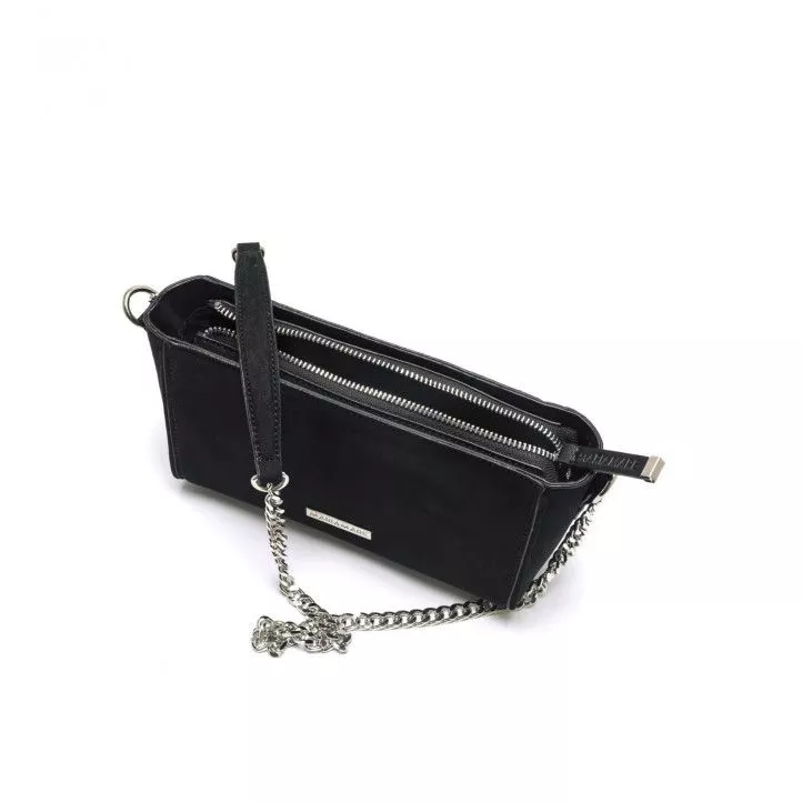 bolsos Maria Mare negro pequeño con cadena plateada