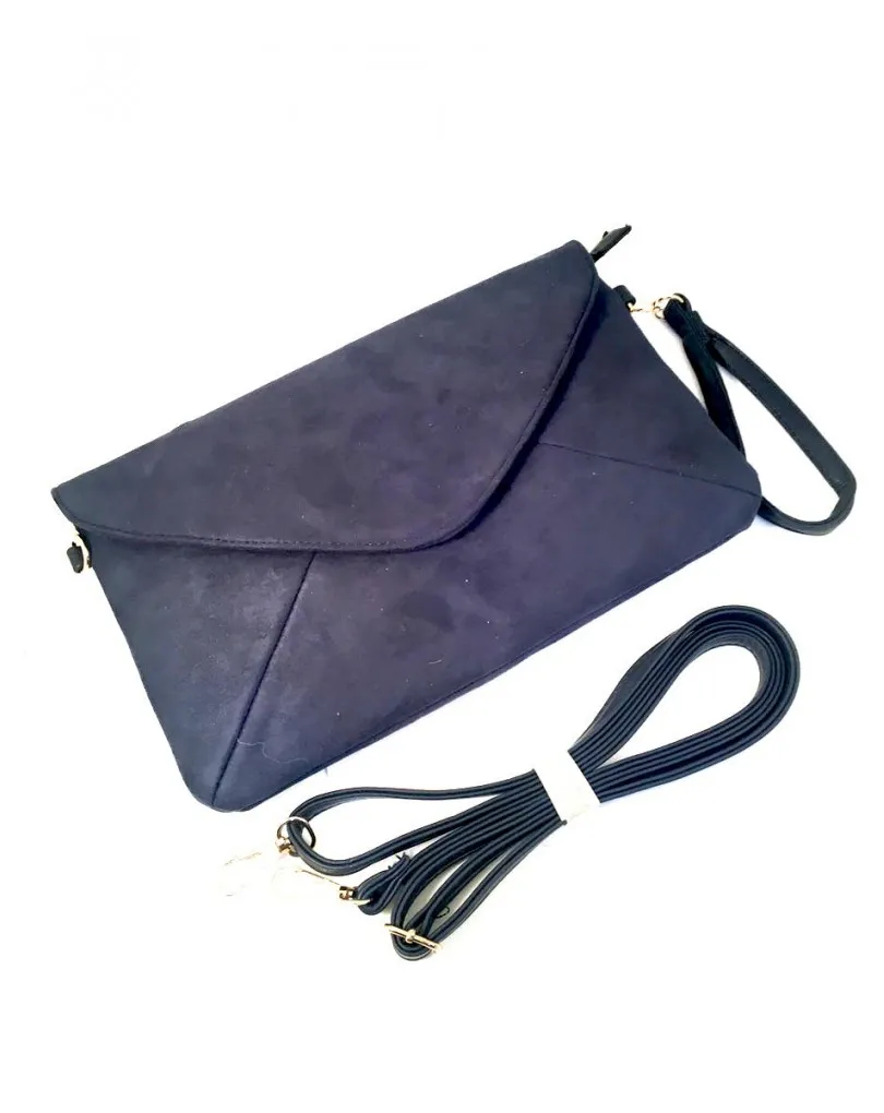 BOLSOS ONLINE AZUL MARINO TIPO SOBRE Y BANDOLERA