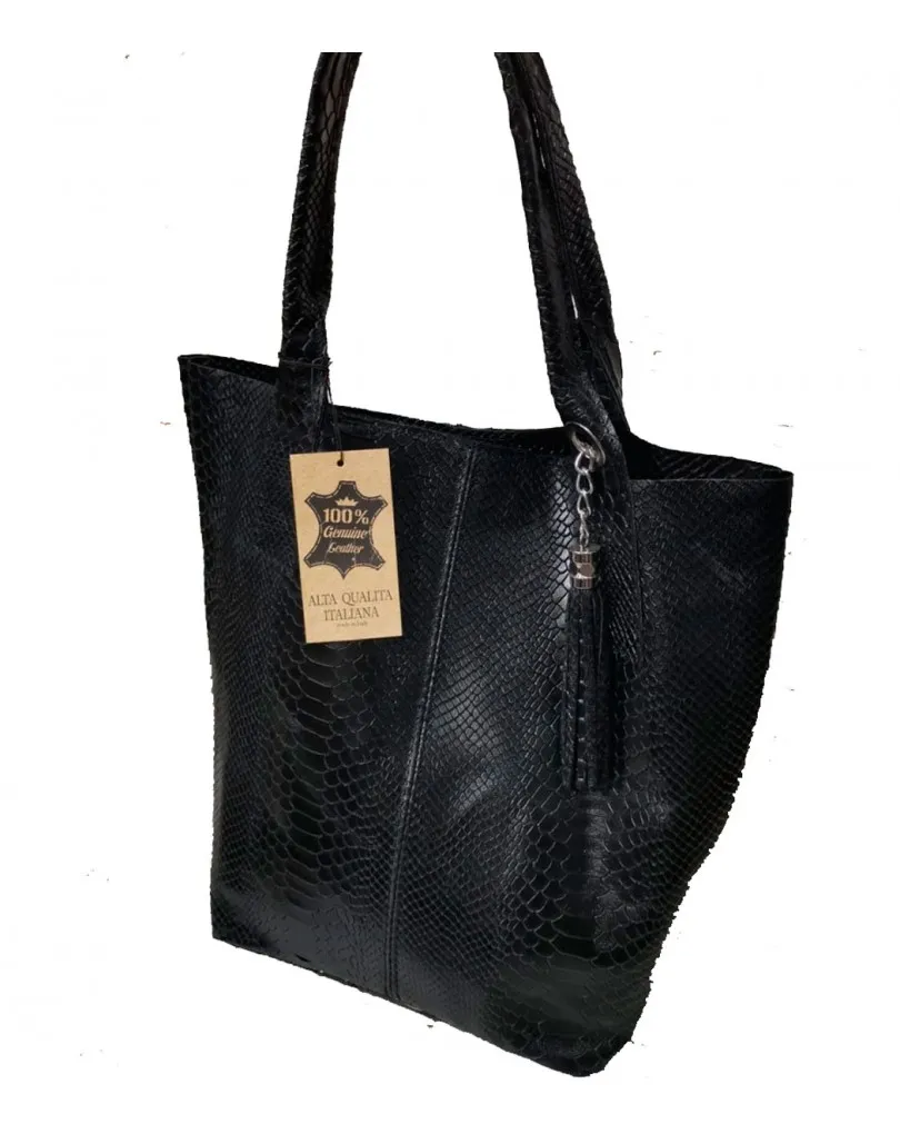 BOLSOS PIEL MUJER ELEGANTES Y ORIGINALES COLOR NEGRO