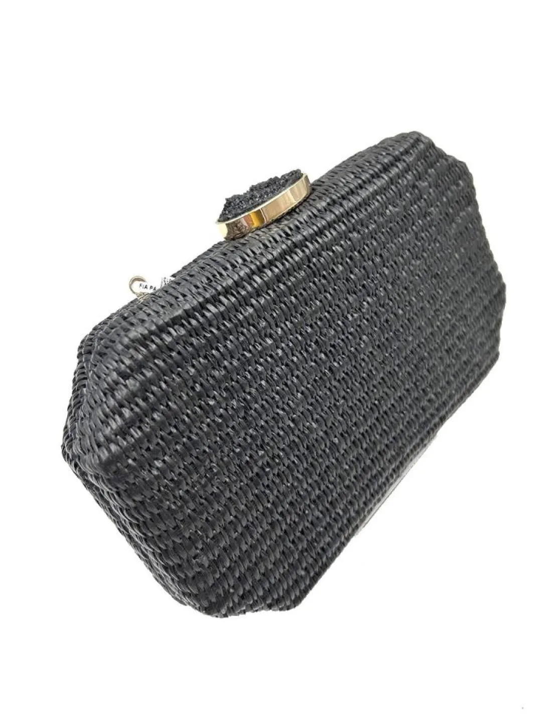 BOLSOS VERANO NEGROS DE RAFIA PARA INVITADAS BODAS