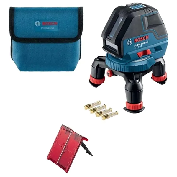BOSCH  GLL 350  NIVEL LáSER CON LíNEAS Y PUNTOS., 3 LíNEAS LáSER, 10 M, 1 PUNTO LáSER, 5 M, +/ 0,3 MM / M, BOLSA TEXTIL