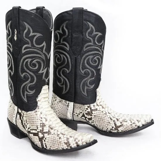 Botas de Piton Punta Recortada Color Natural 945749